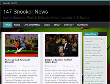 Tablet Screenshot of 147snookernews.com